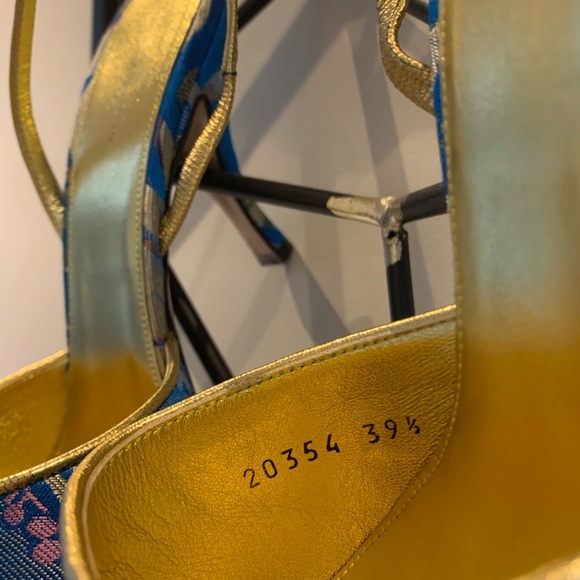 Dries Van Noten floral printed woven heels - Picture 2 of 7